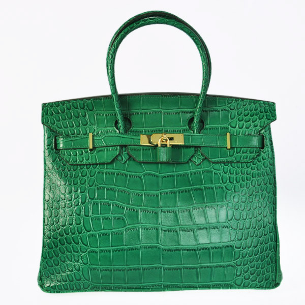 H35CGG Hermes Birkin 35CM pelle di coccodrillo in verde con oro h